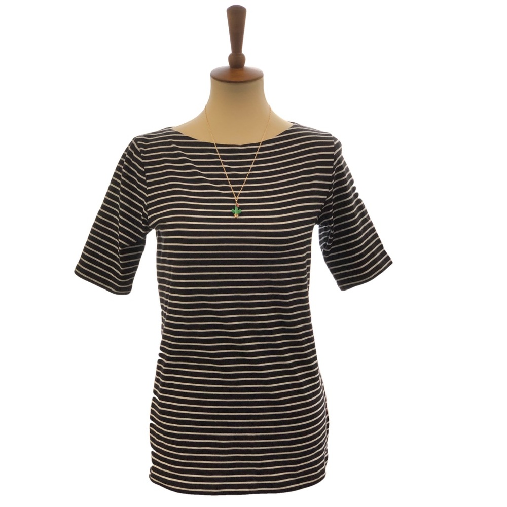Jones New York Black and White Stripes Shirt